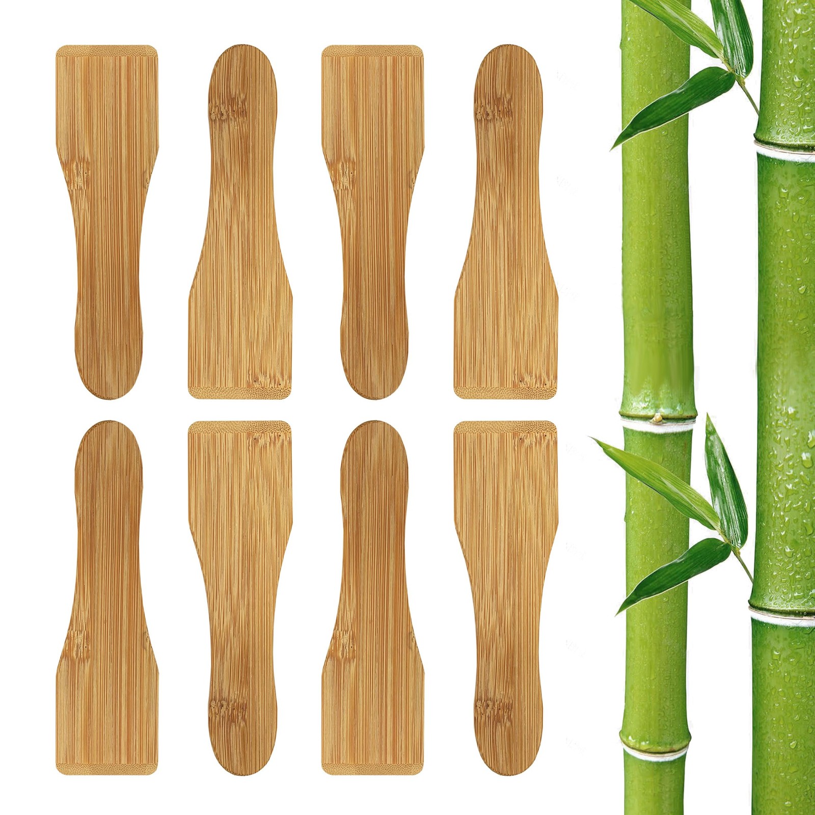 Natural Scrapers Raclette Spatulas 8pcs