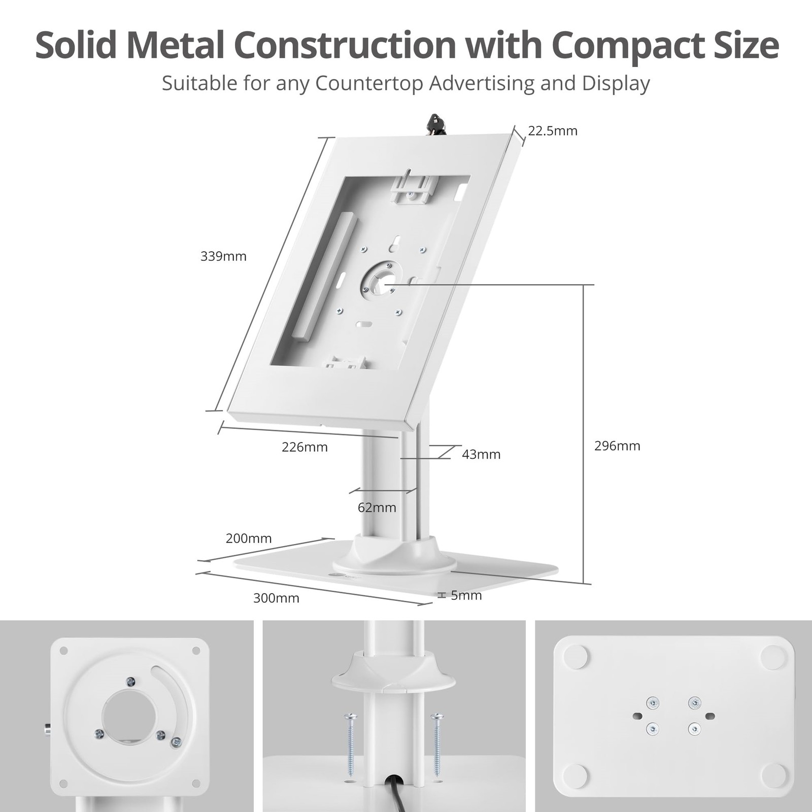 SIIG Lockable Countertop Kiosk Stand for iPad