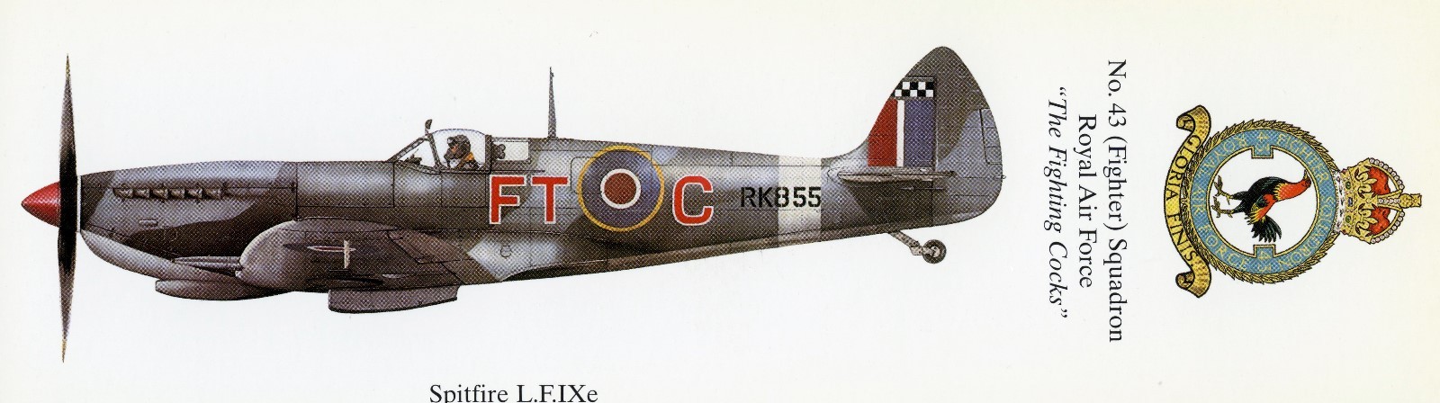 SPITFIRE - 43 SQUADRON BOOKMARK
