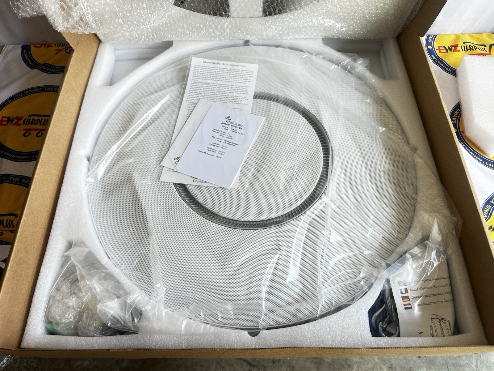 Stem Audio Ceiling1 Conference Room Ceiling Microphone PoE – New Open Box