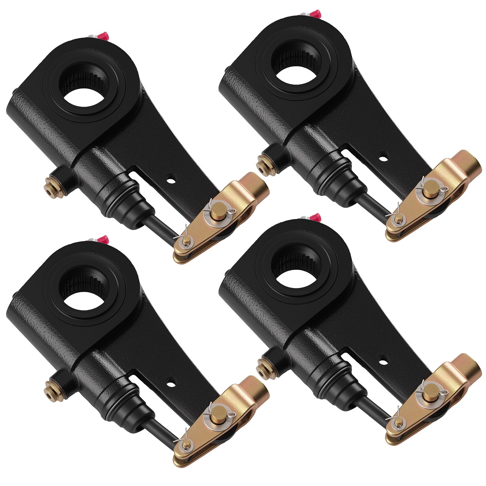 4pcs 6"-28 Spline Automatic Slack Adjuster for Meritor R801074 R803112 Black