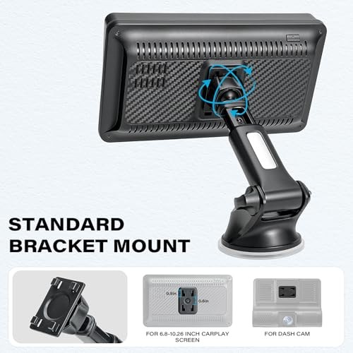 Replacement Suction Cup Car Mount for CarPlay Screen with Quick Extension