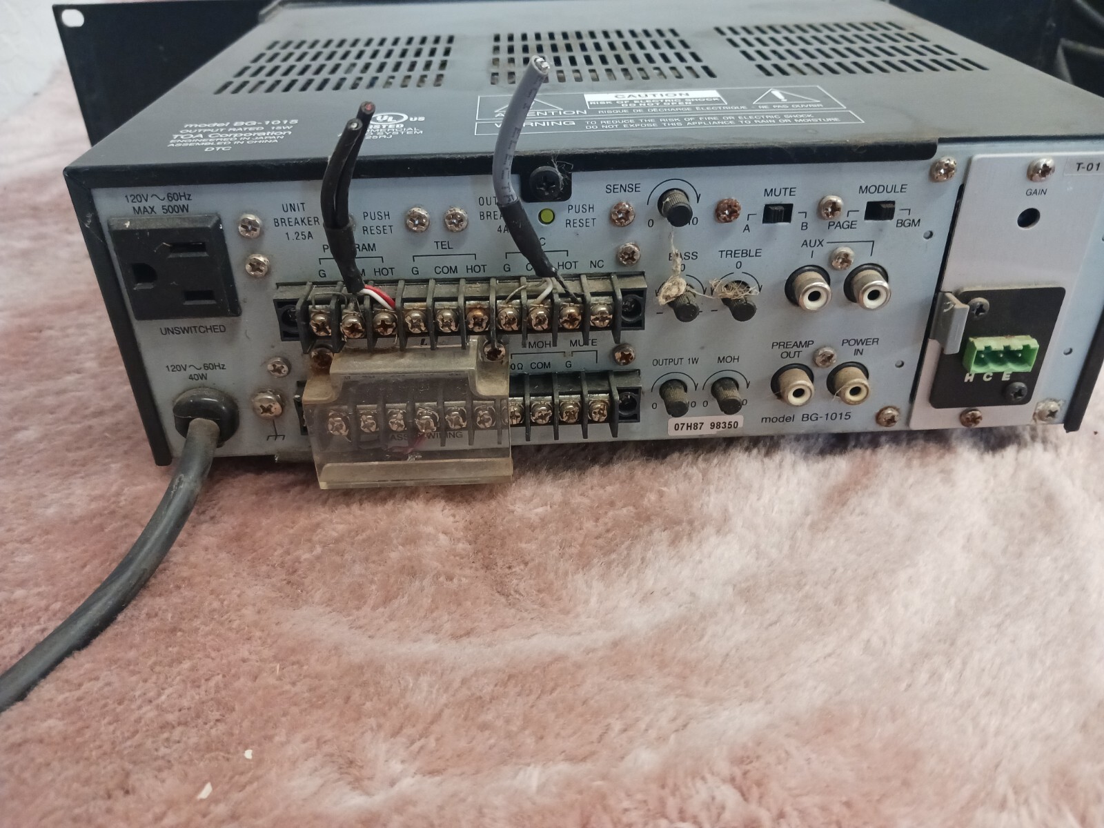 TOA Intergrated Amplifier BG-1015
