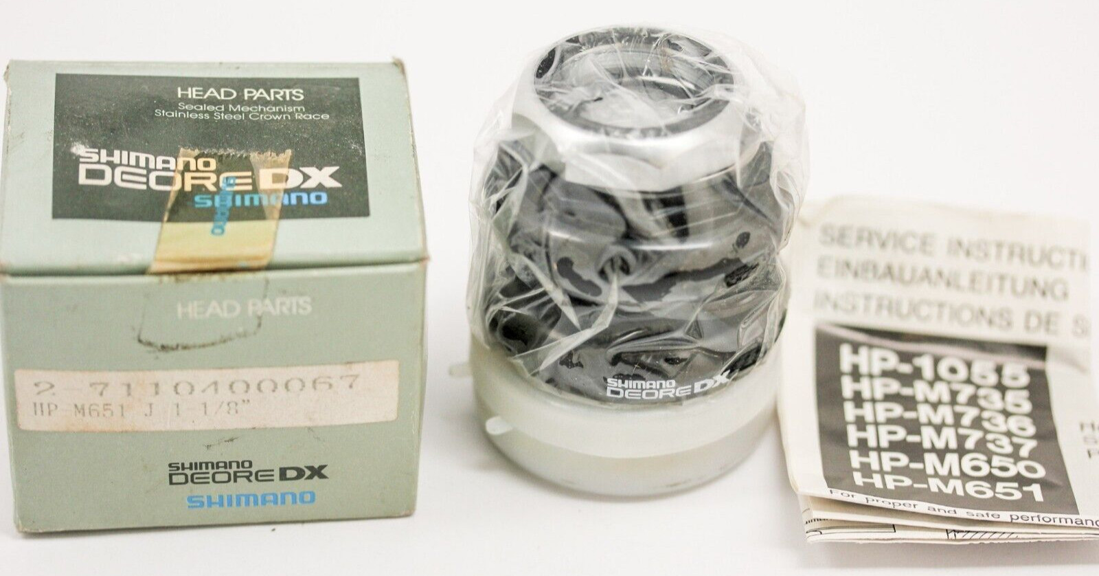 NOS Shimano DEORE DX HP-M651 1-1/8" Threaded Cartridge Bearing Headset