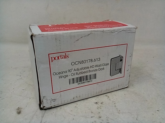 Portals Oceana Heavy Duty 90° Wall Glass Hinge Matte Black OCN80178.622