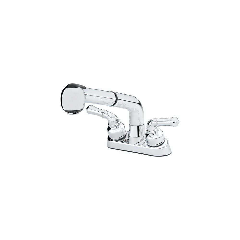 Homewerks Pullout Laundry Faucet Chrome 2 Handle