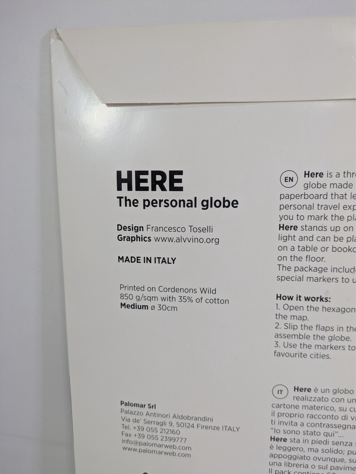 HERE Personal Globe Three-dimensional Paperboard Dodecahedron Cities World Map