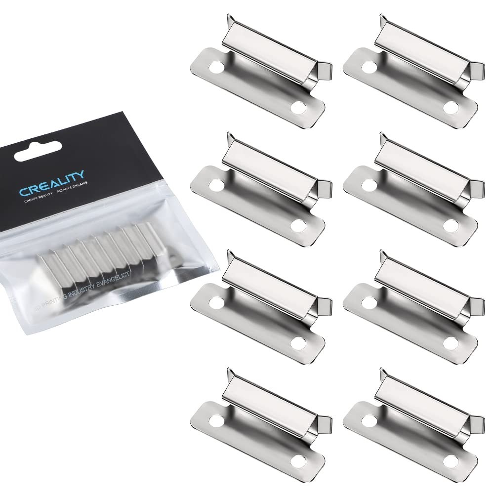 Corrosion-Resistant 3D Printer Bed Clips (8 Pcs) | Perfect Fit for Ender Series
