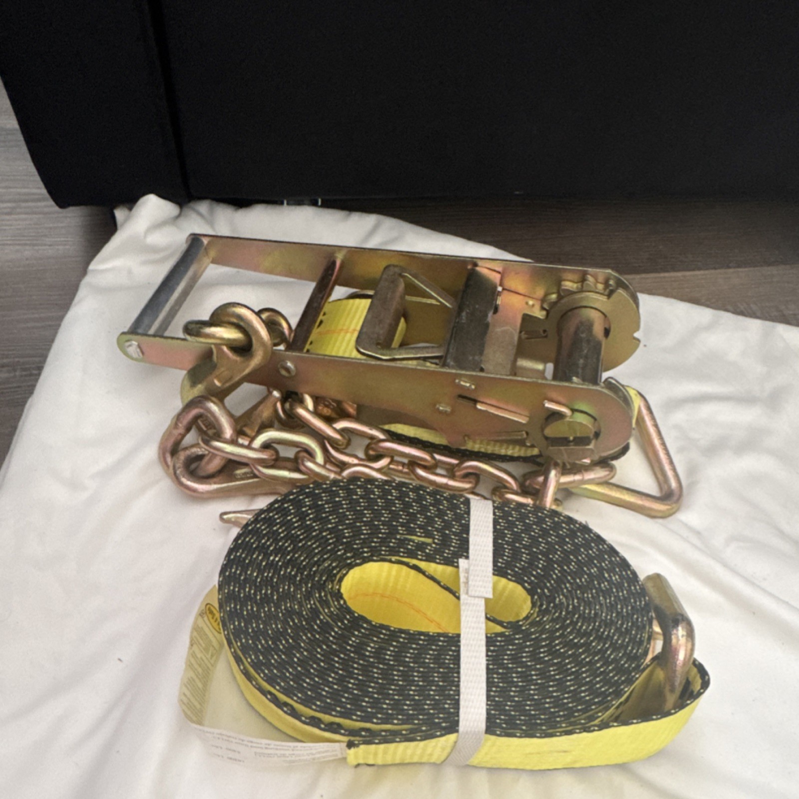 Yellow Working Load Limit (WLL) Tie Down Strap 5400 LBS