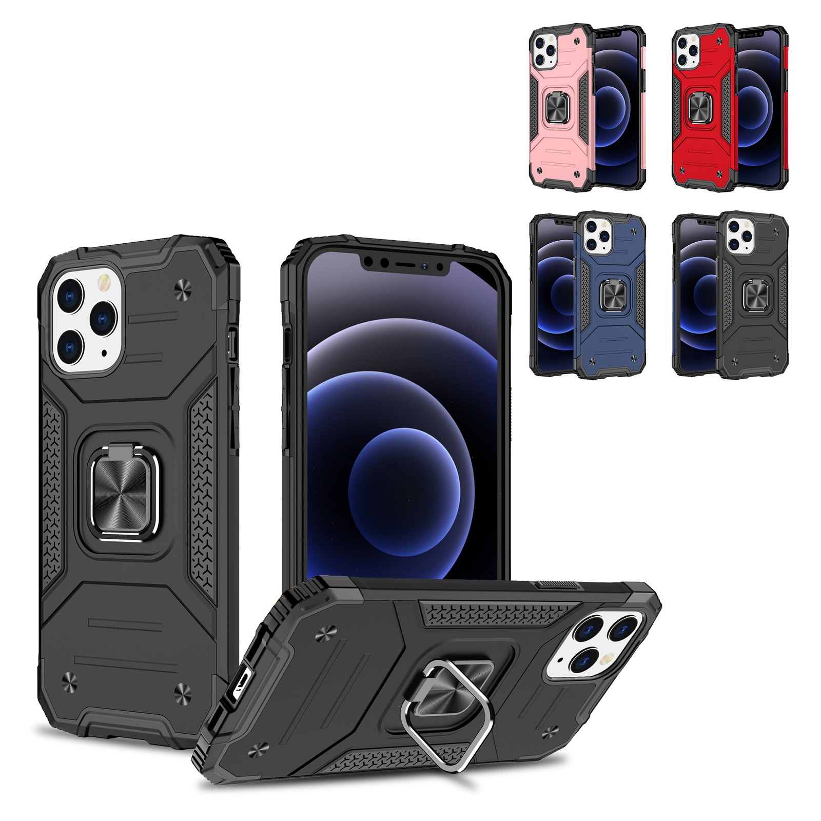 For Samsung S25+/S24+ Case Magnetic Kickstand Shockproof Cover + Tempered Glass