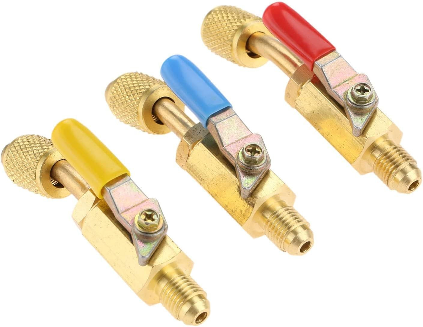 Air Conditioning Refrigerant Angled Compact Ball Valve 1/4’’ SAE, R410A