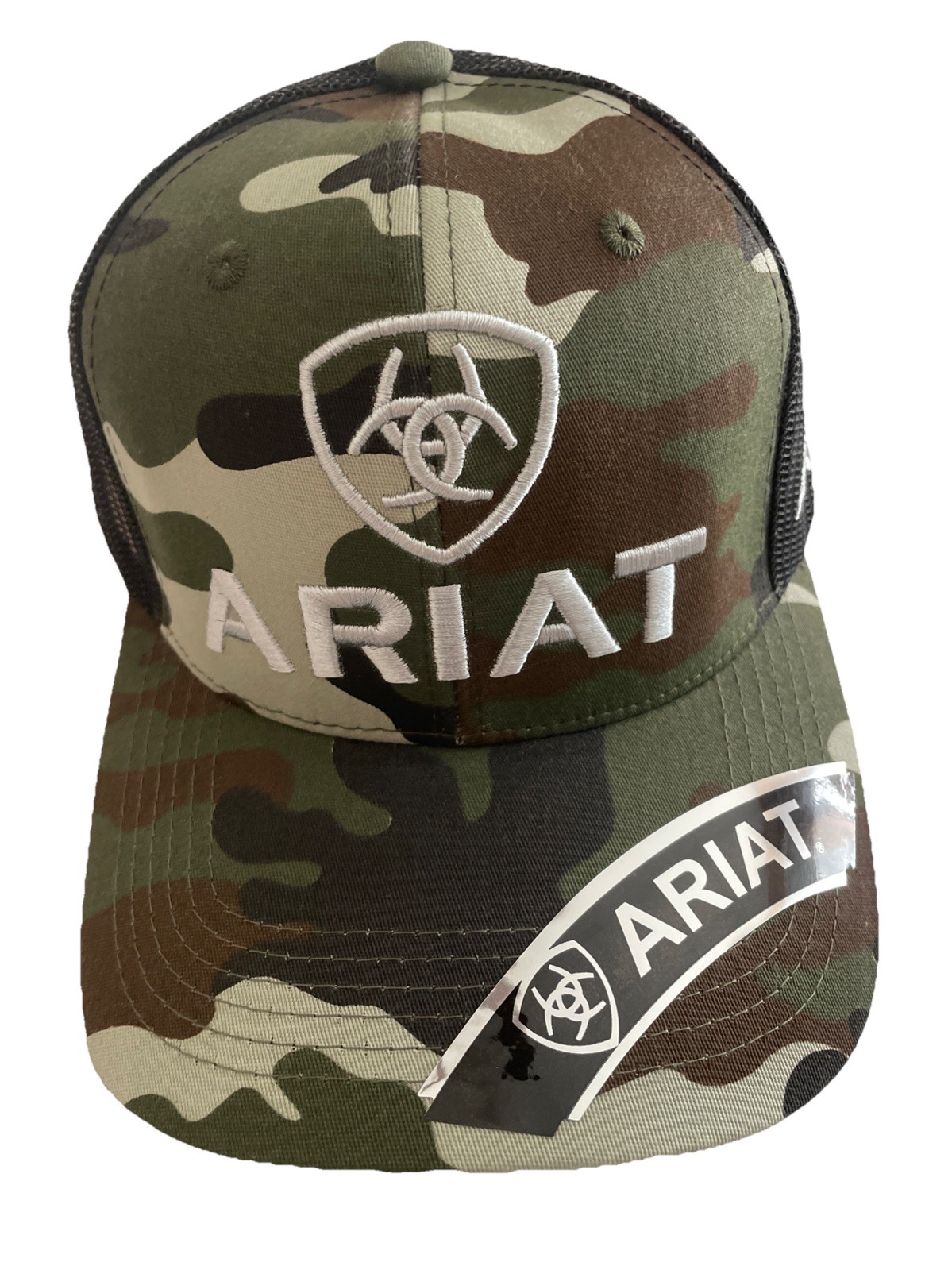 Ariat Mens B-Fit Shield Logo  Mesh Back Snapback Cap Hat