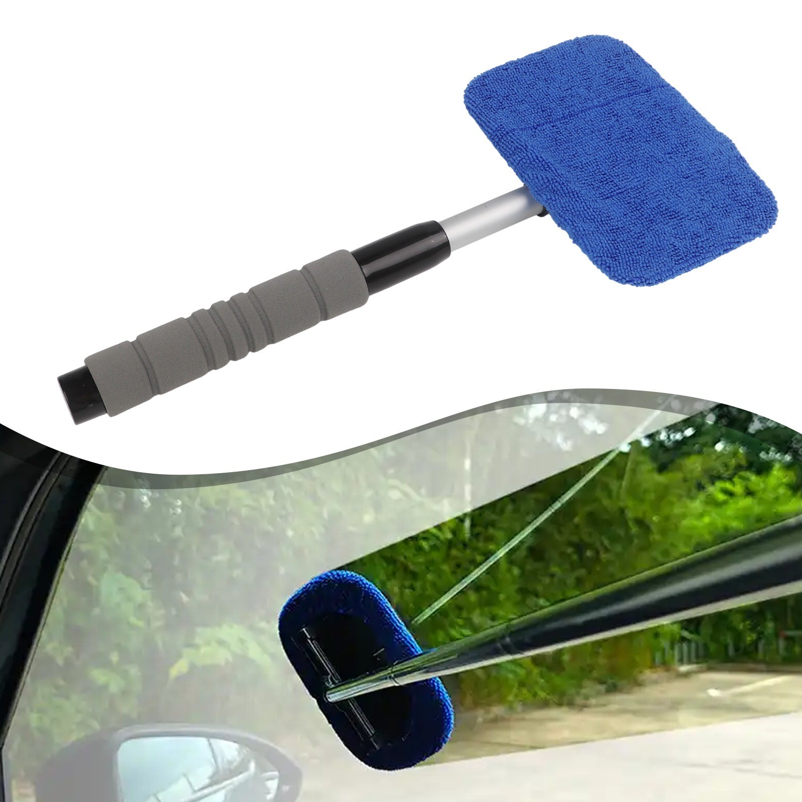 Handy Window Cleaner for Cars with Ergonomic Handle and Ice Cr