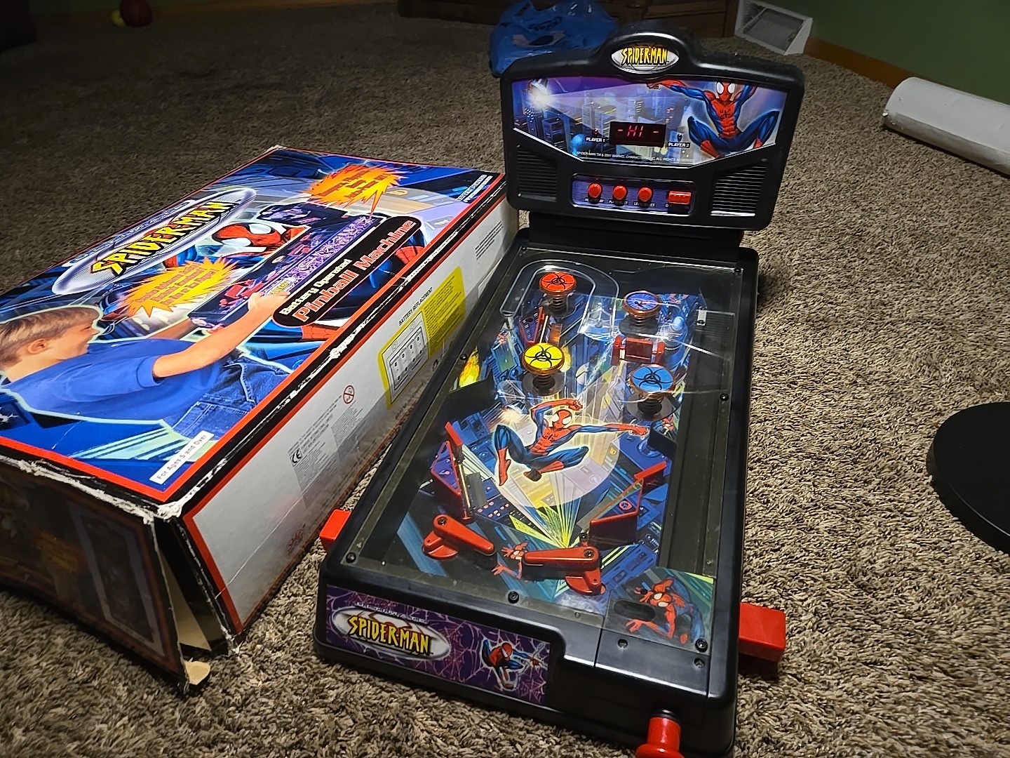 Marvel SPIDER-MAN 3 2007 Table-Top Mini Pinball Machine Used Tested WORKS