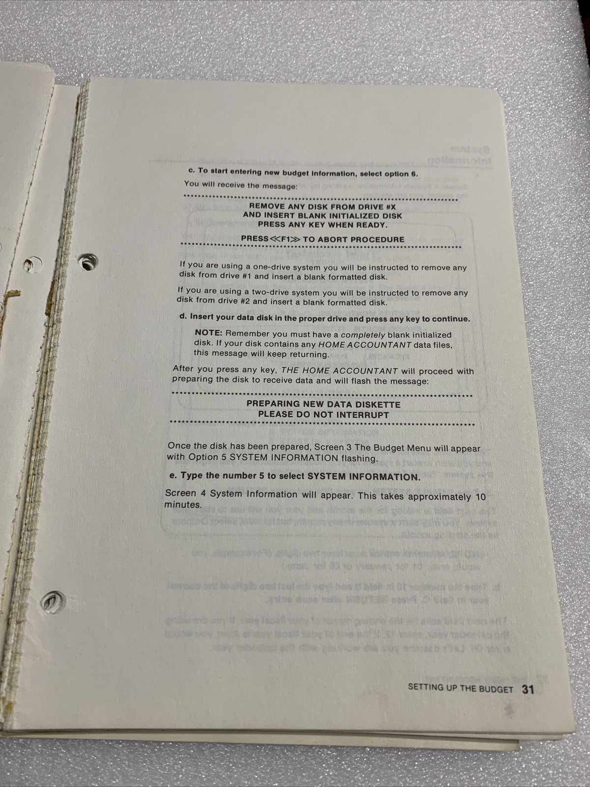 The Home Accountant - Manual Only By Continental Software - Commodore 64