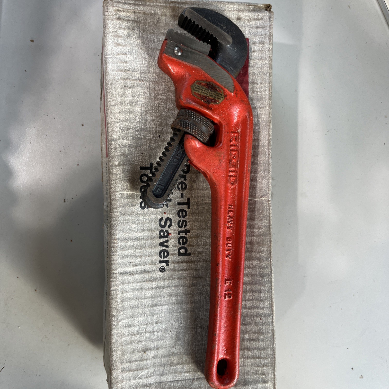 New Old Stock RIDGID Offset Pipe Wrench, E-12, Heavy Duty USA Made