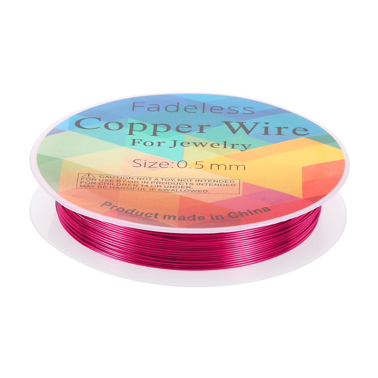 Jewelry Wire 20ft 24 Gauge Brass Craft Jewelry Wrapping Wire, Rose Red