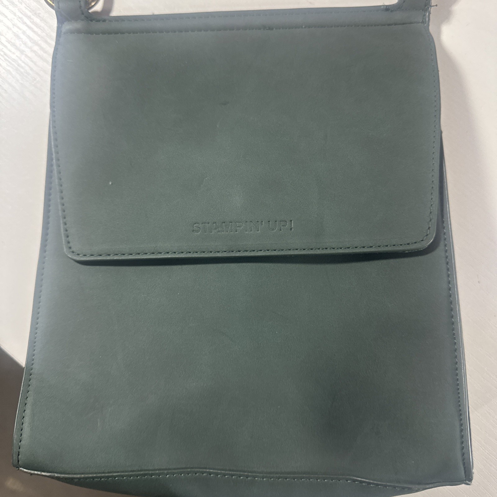 Stampin’ Up! Cross body Pocket Book On Stage Home Adjustable Green Swag Bag