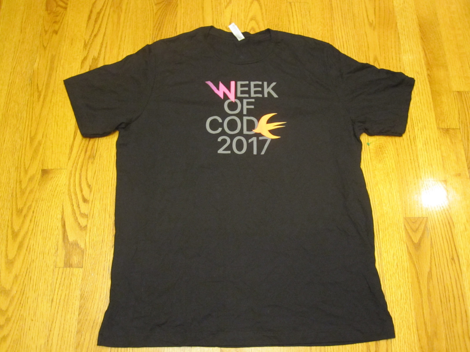 APPLE Software ENGINEER Tee SHIRT Black XL Employee Week of Code Hackathon Swift