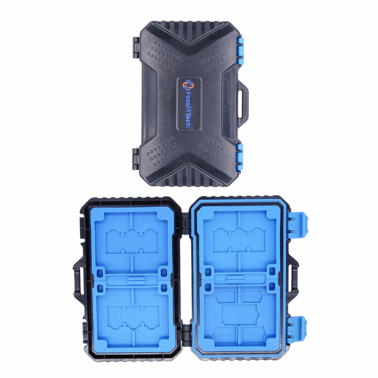 Waterproof 28-Slot Memory Card Case for SD CF SDHC SDXC TF Micro SD Nano-Sim