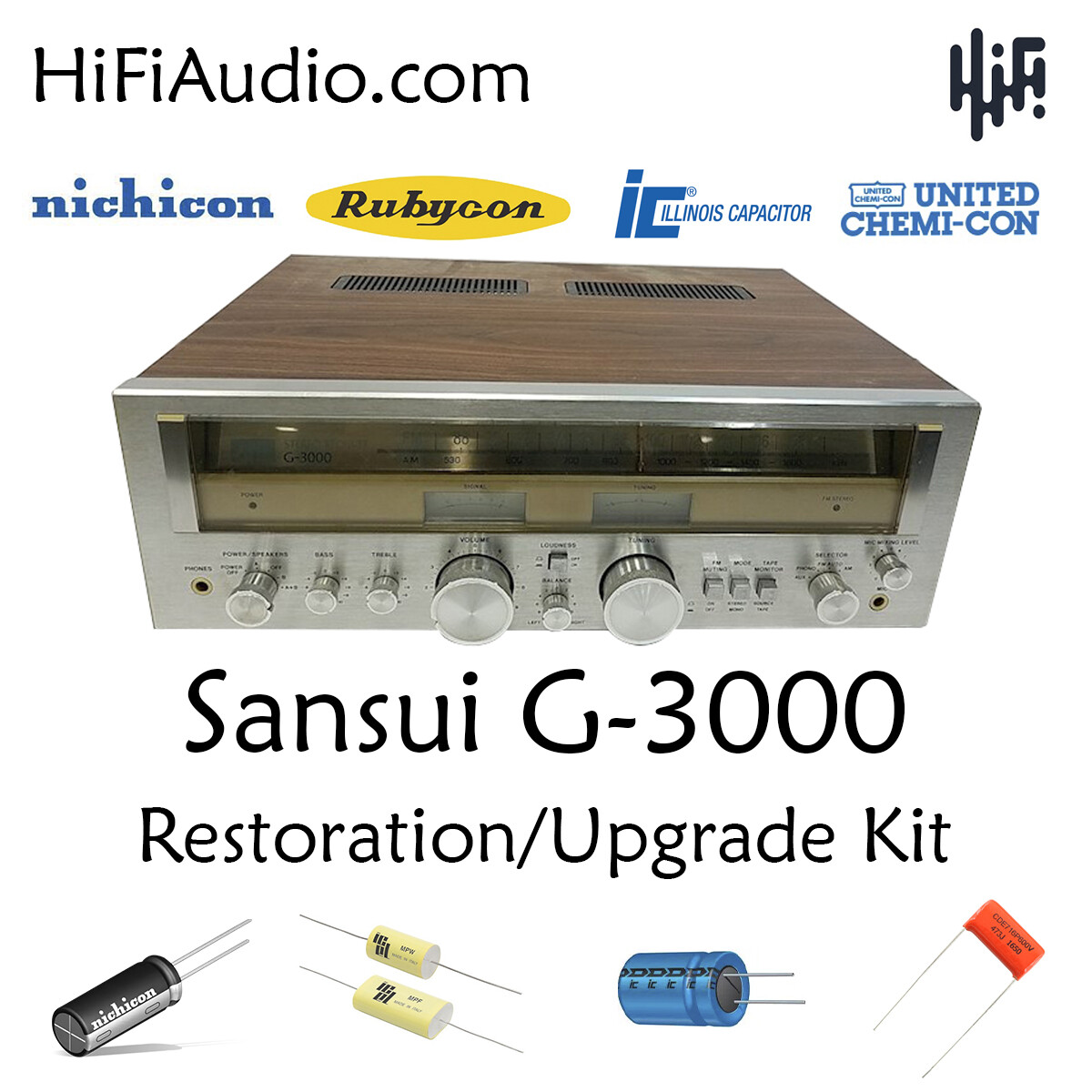 Sansui G3000 rebuild restoration recap upgrade kit repair capacitor