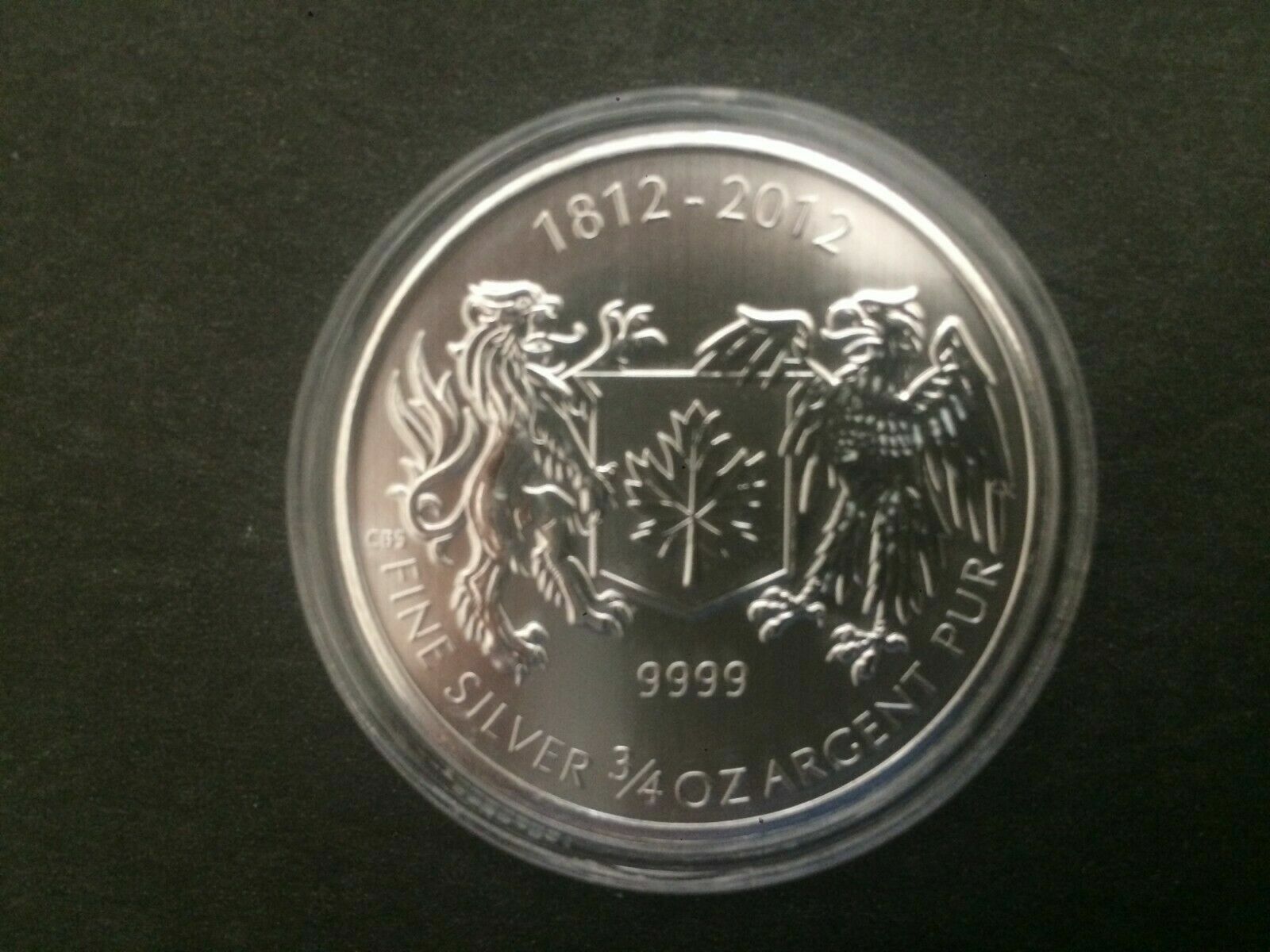 2012 3/4 oz Canada War of 1812 Silver Coin Canadian 3/4oz Bullion coin