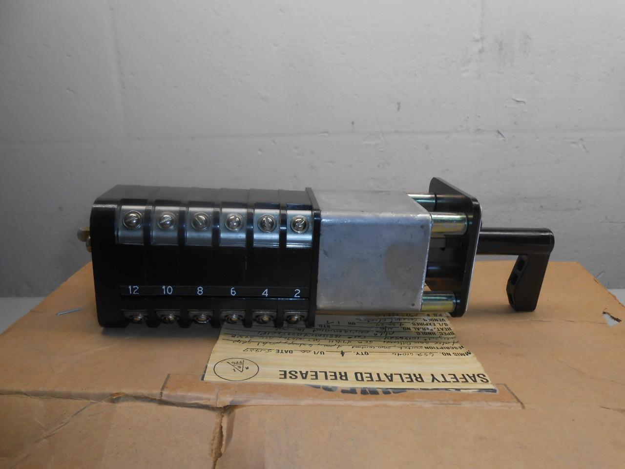 GE ROTARY SWITCH NP-202492-C SBM F4B29T1F1P1 4 position 6 stage NOS NEW