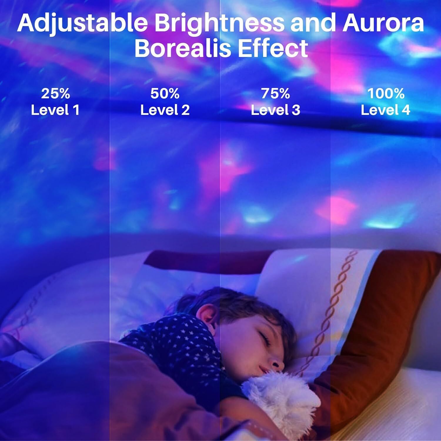 Ocean Wave Night Light Cordless Projector Lamp 16 colors