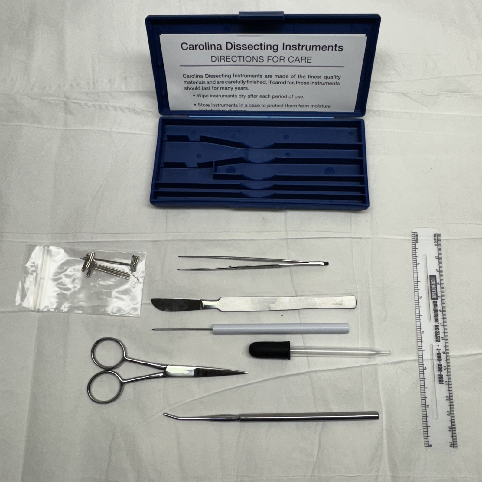 Vintage Carolina Biological Supply Co. Dissection Kit with Case