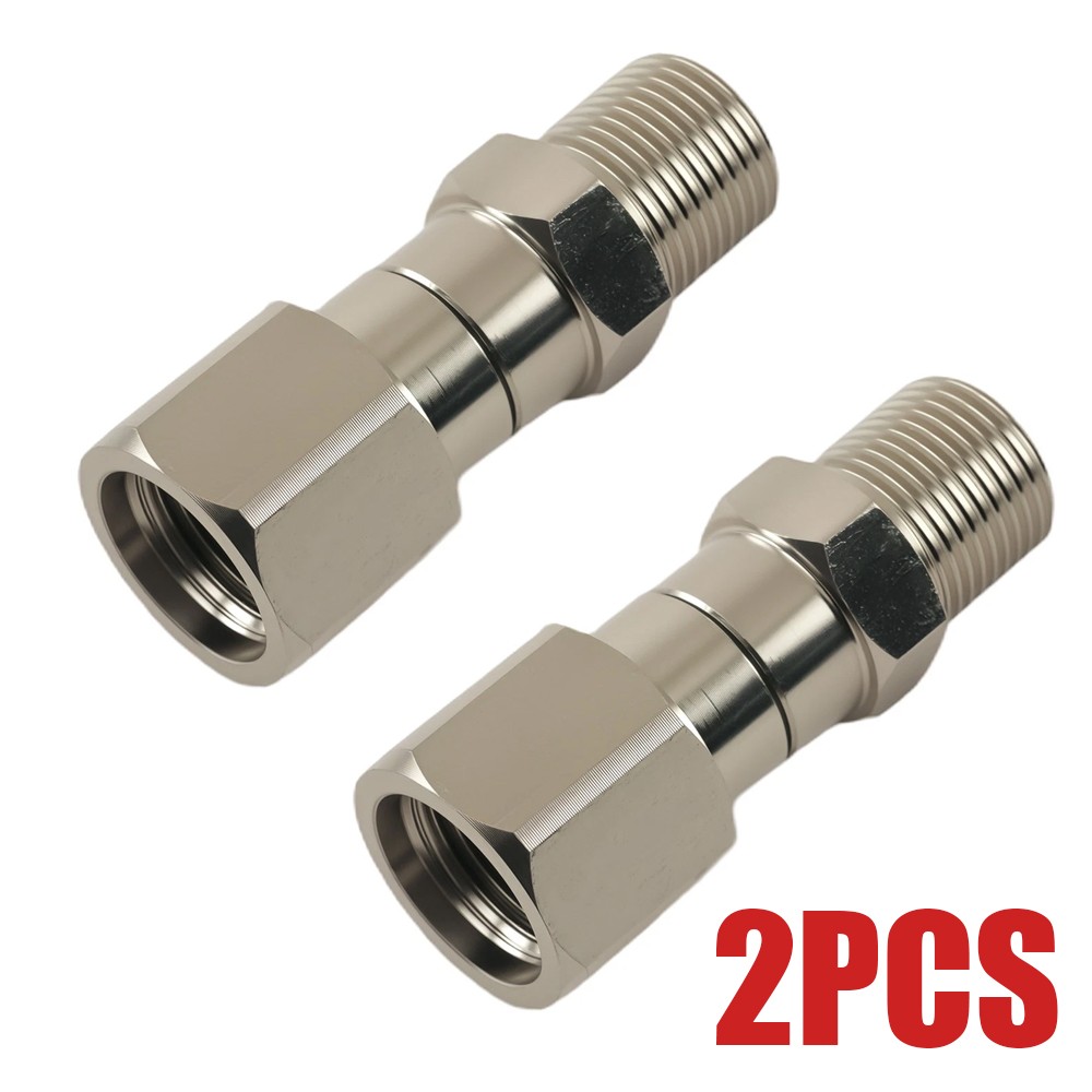 2 Pack 3/8" NPT Pressure Washer Swivel Fittings, Stainless Steel...