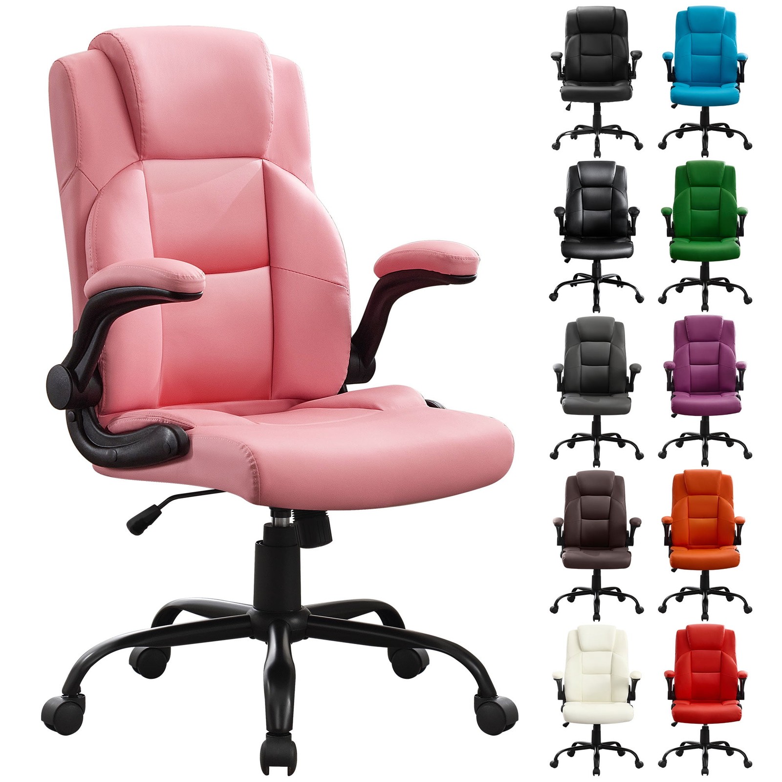 Leather Office Chair, Big and Tall Office Chair 400LBS Wide Seat Ergonomic Compu