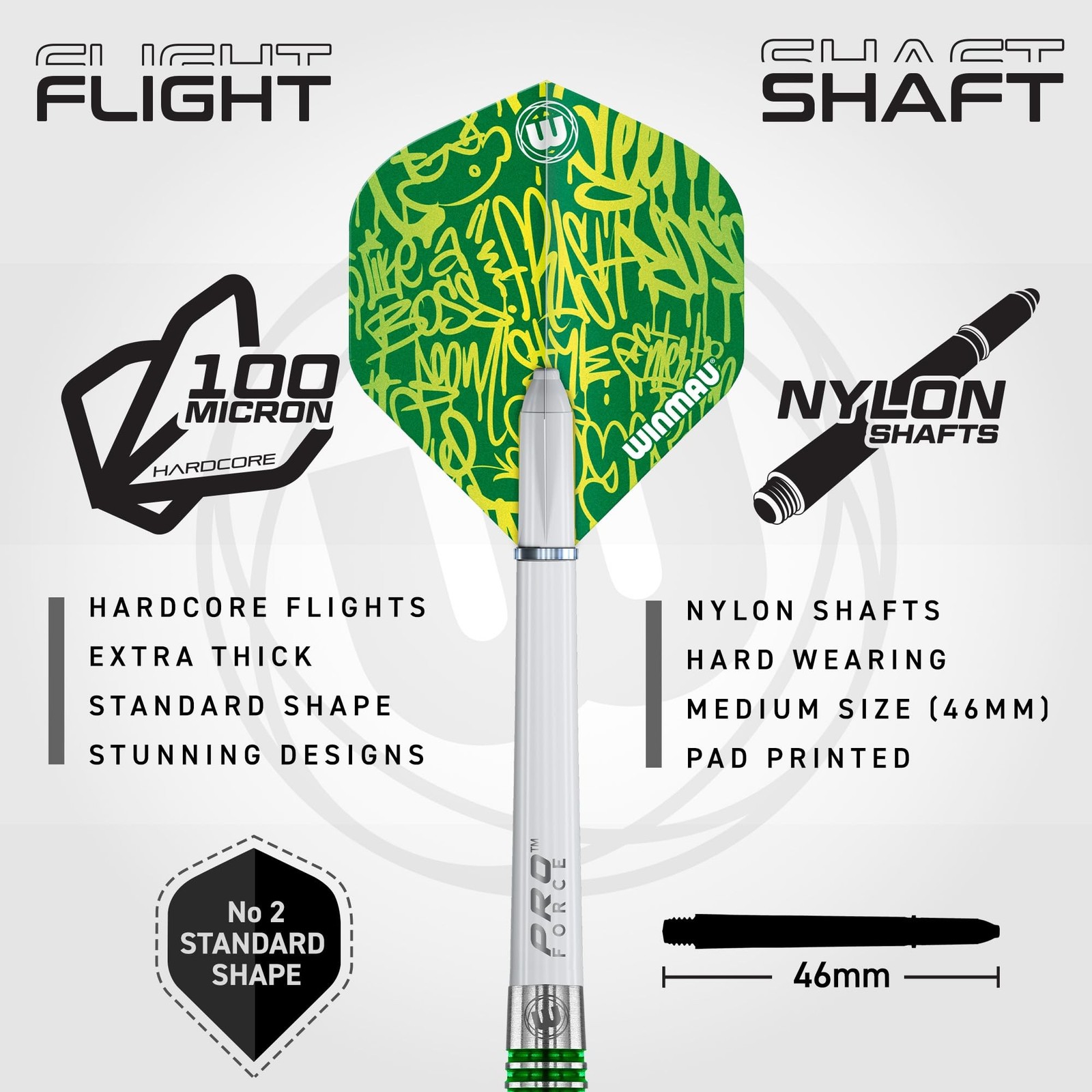 WinmauSteel Darts 22 g Green