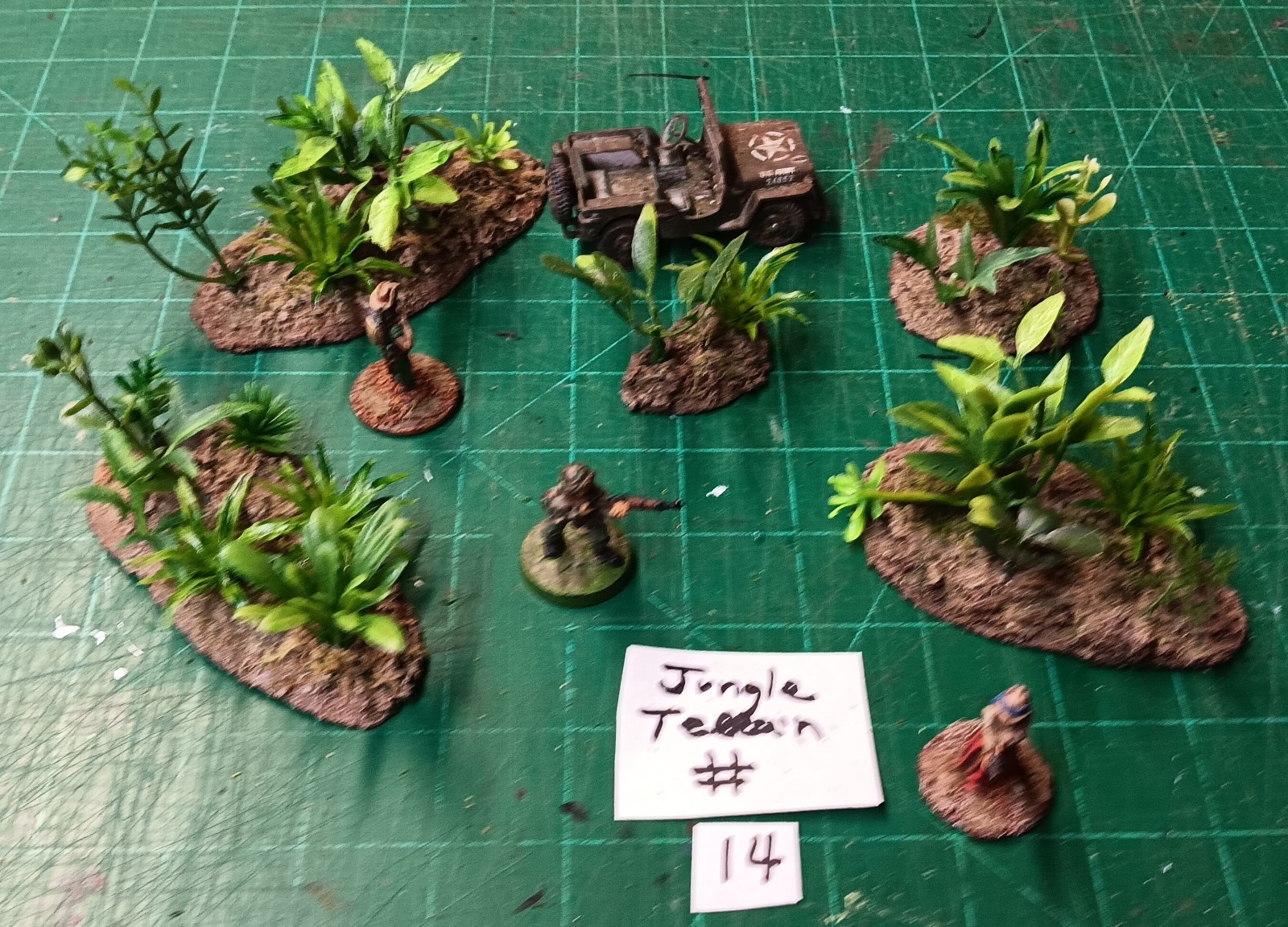 28mm Bolt action Jungle wargaming 5 x terrain pieces #14