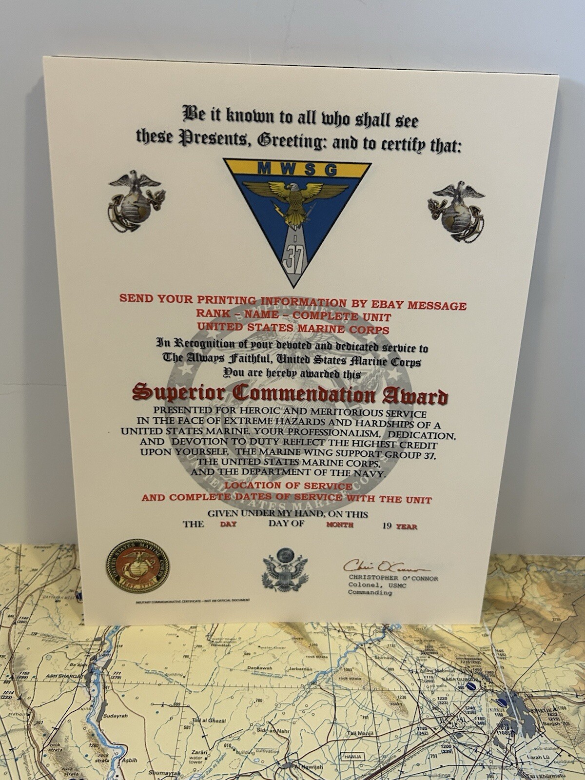 U.S.M.C. / MARINE WING SUPPORT GROUP 37 - SUPERIOR COMMENDATION AWARD
