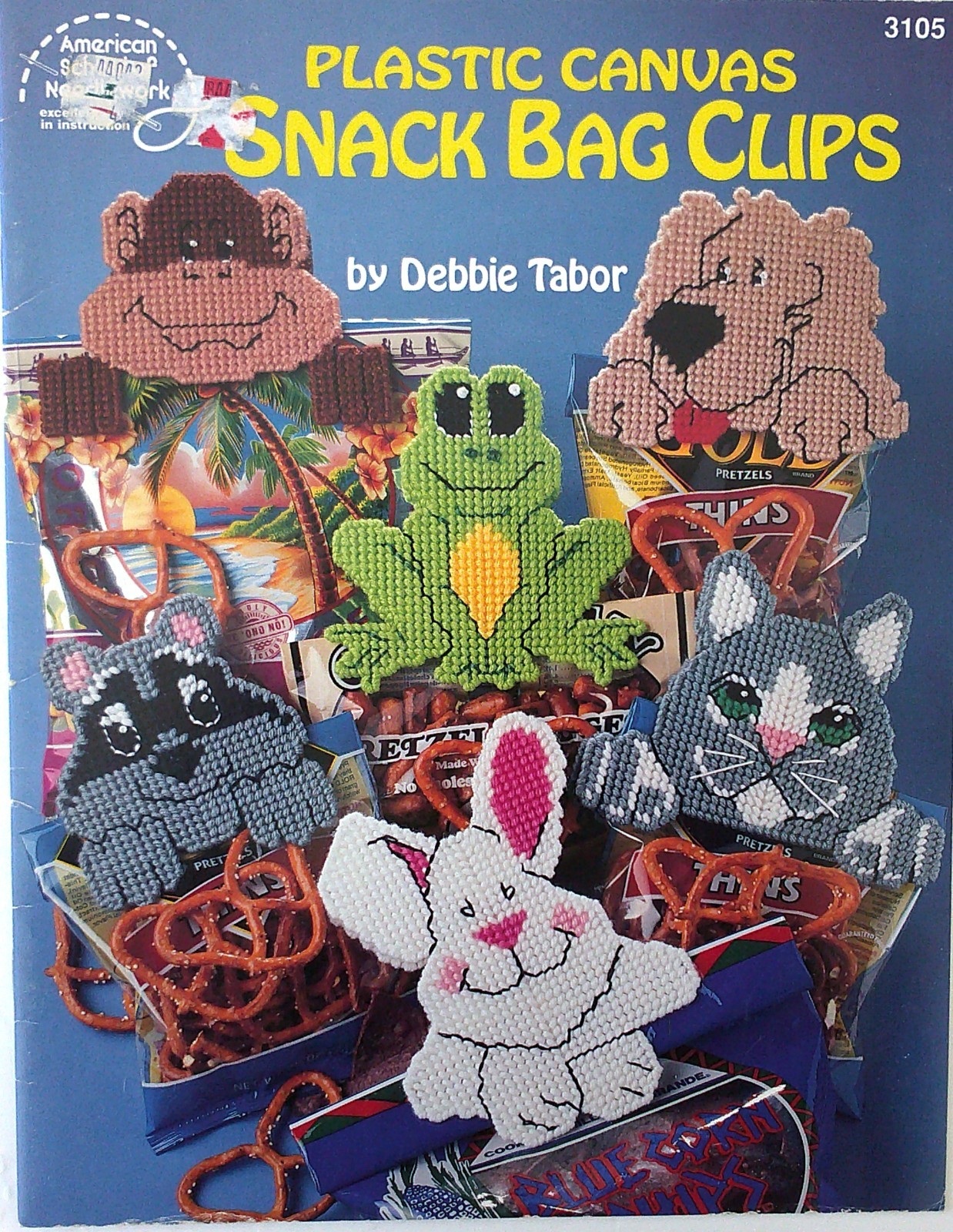 American School of Needlework Plastic Canvas Snack Bag Clips Debbie Tabor