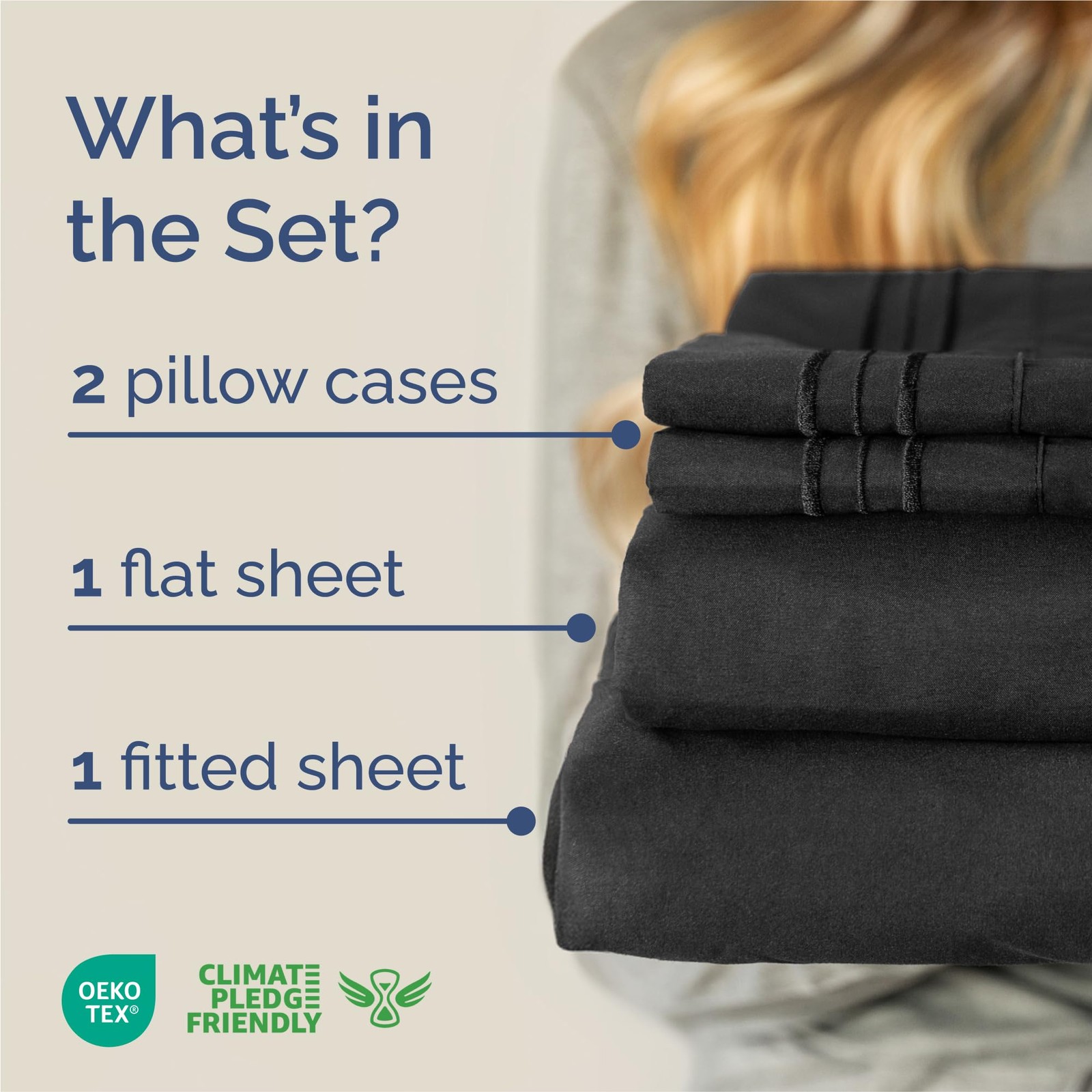 King Size 4 Piece Sheet Set - Comfy Breathable Cooling Bed Sheets Set - Hote...