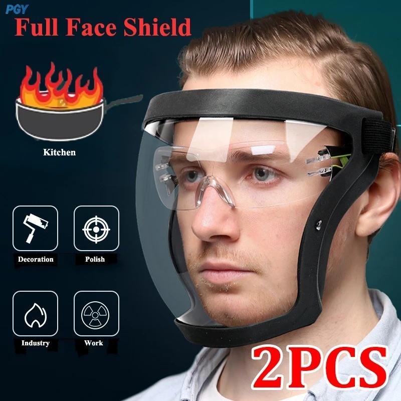 Transparent Face Shield Protective Mask Splashproof Safety Head Cover Work