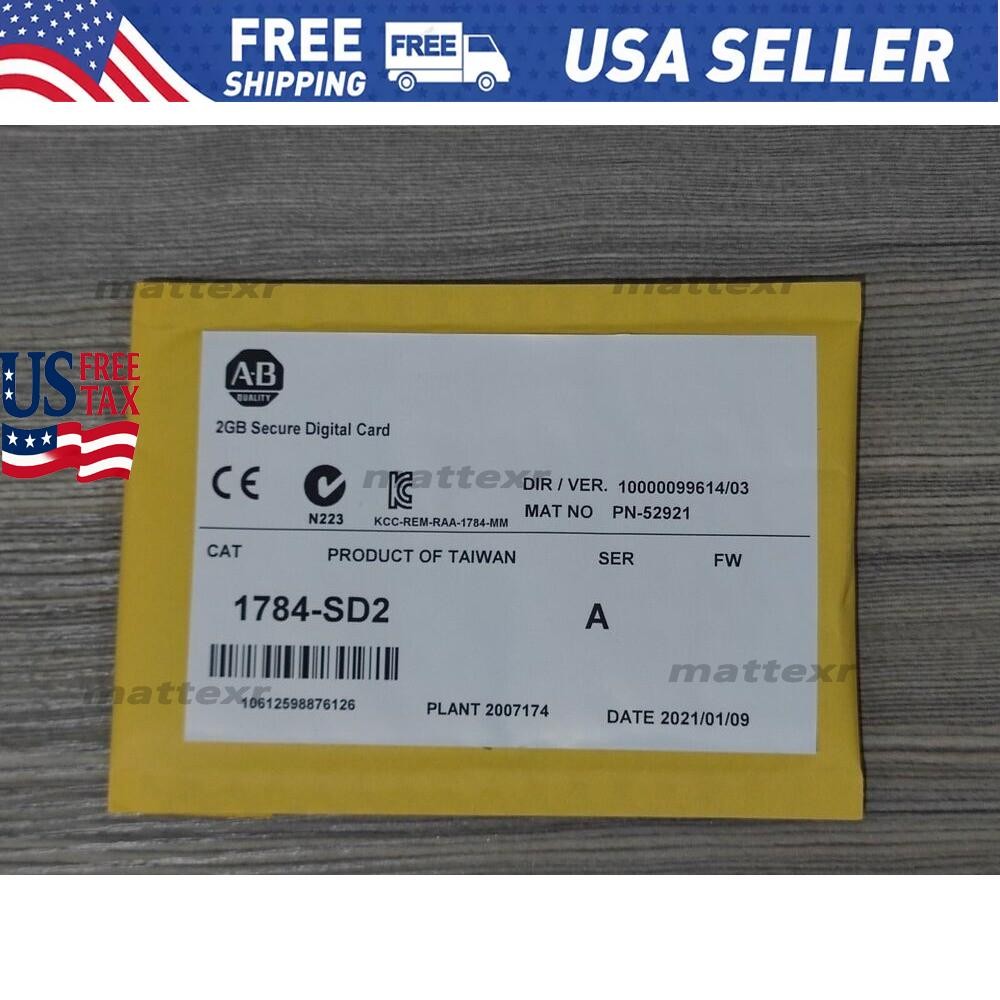 New AB 1784-SD2 Secure Digital Memory Card 2GB in Bag Sealed 1784SD2 US Free Tax