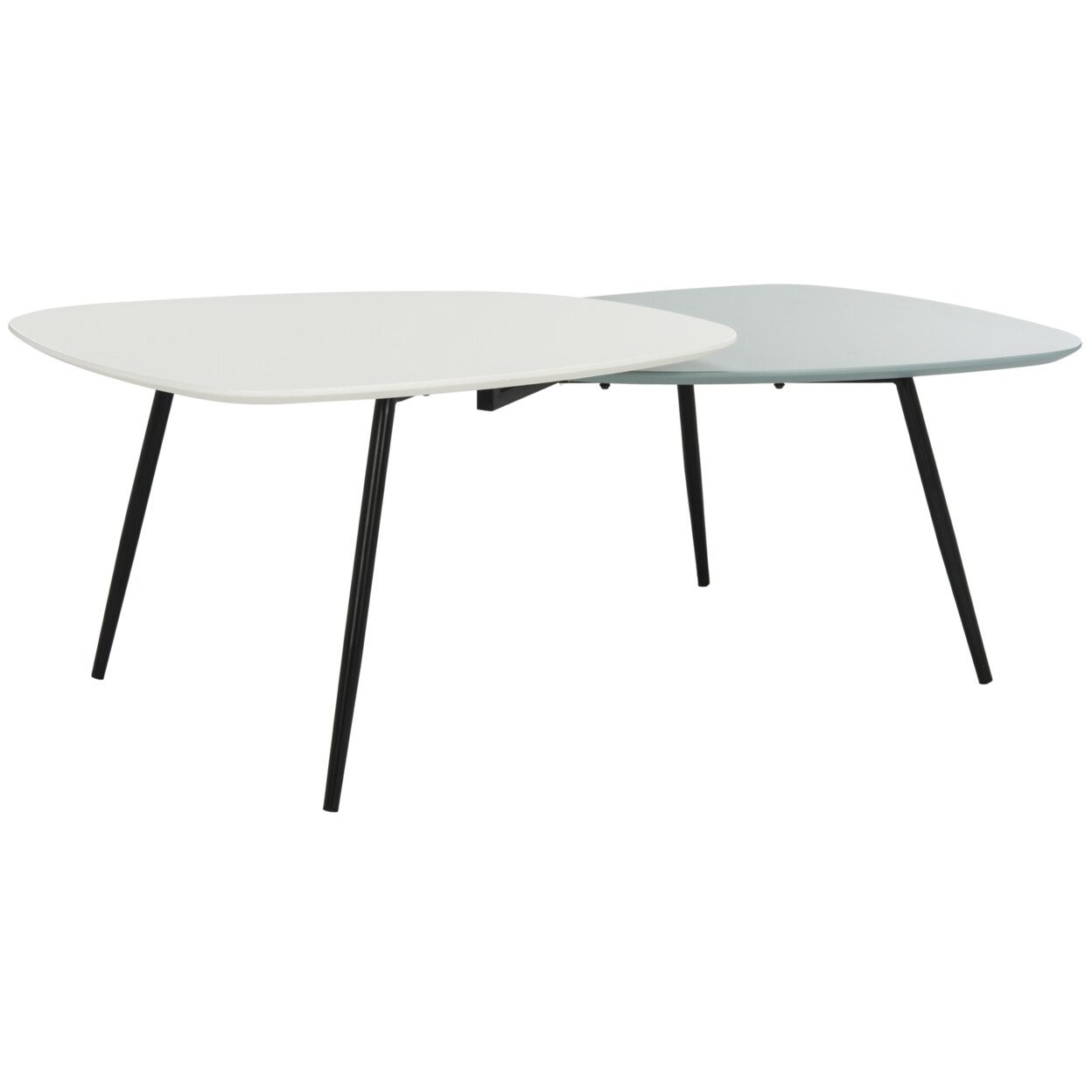 SAFAVIEH Jasmine Bi Level Coffee Table | White / Grey |