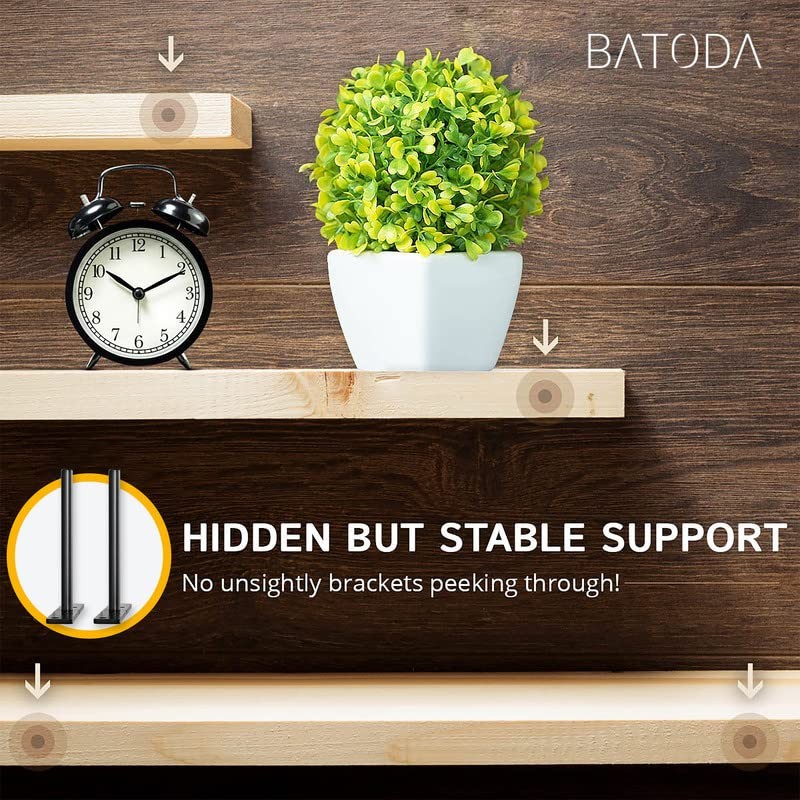 8 PCS 6 Inch Floating Shelf Brackets Heavy Duty Solid Steel Blind Supports