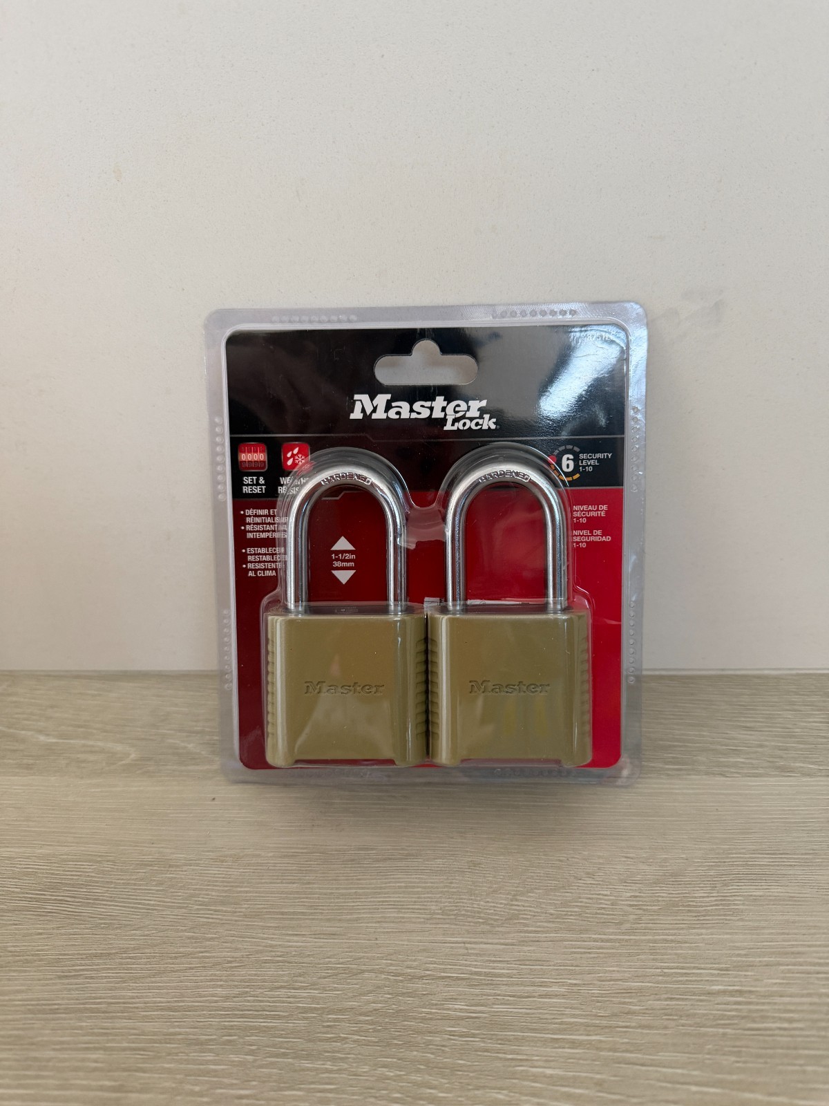 Master Lock 875TLF Resettable Combination Padlocks 2 Pack 1-1/2" Shackle NEW