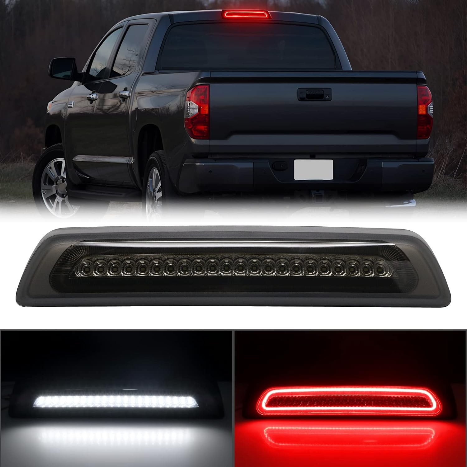 LED Third 3rd Tail Brake Light Cargo Lamp Smoked For 2007-2021 Toyota Tundra