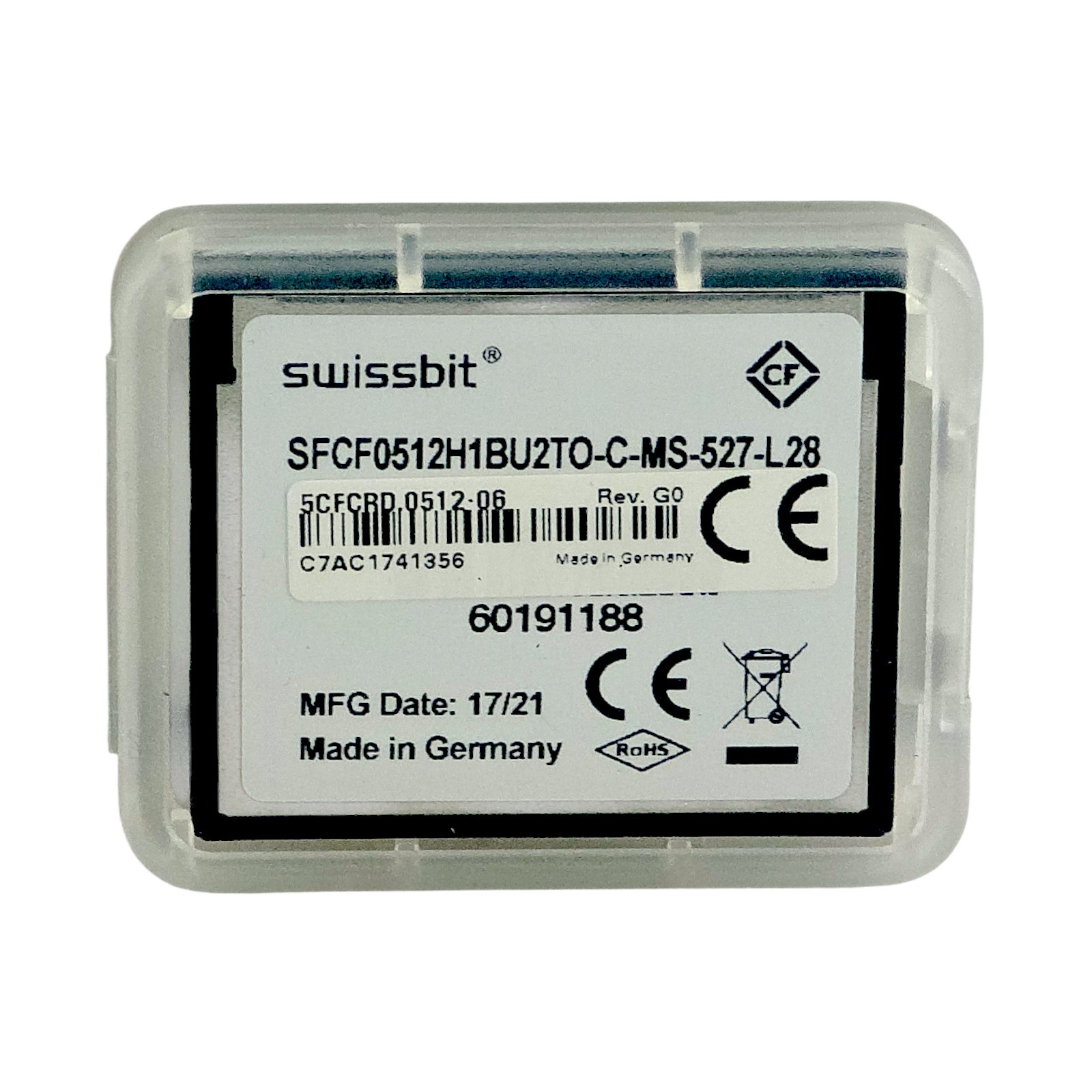 B&R 5CFCRD.0512-06 COMPACTFLASH 512 MBYTE