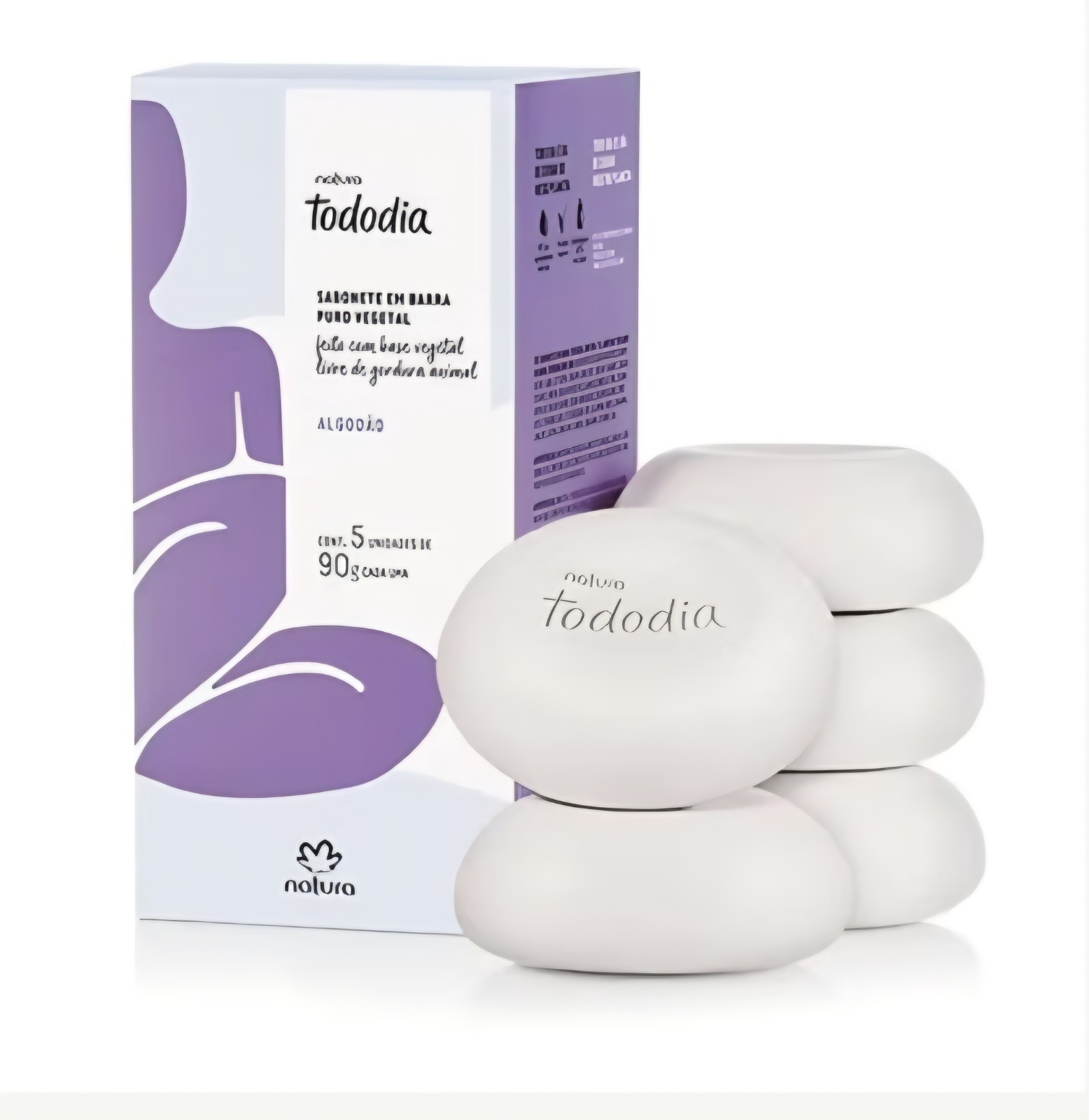 Natura Tododia Algodão Sabonete em Barra Vegetal 5x90Gr (5xNet3.17Oz)