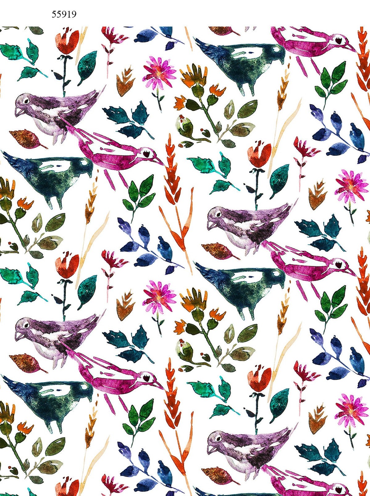 Watercolor Birds-  - Ceramic Decals- Enamel Decal  - Glass Decal- 55919