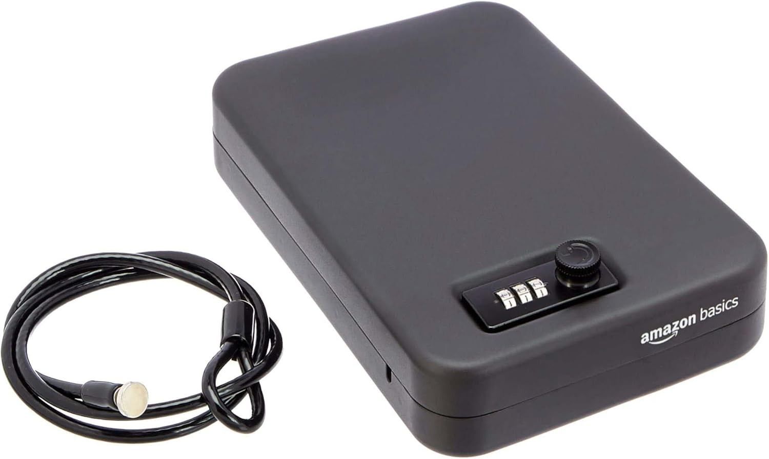 Amazon Basics Portable Security Case Lock Box Safe with Combination Lock