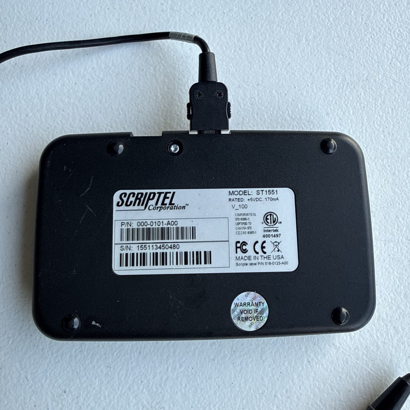 Scriptel ST1551 ST1550 EasyScript Compact 1x5 LCD Signature Capture Pad With Pen