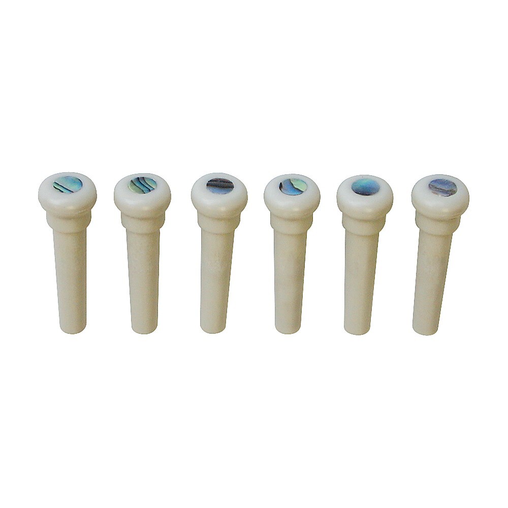 NEW - Graph Tech PP-1000-00 Tusq Bridge Pins, White, 4mm Paua Dot