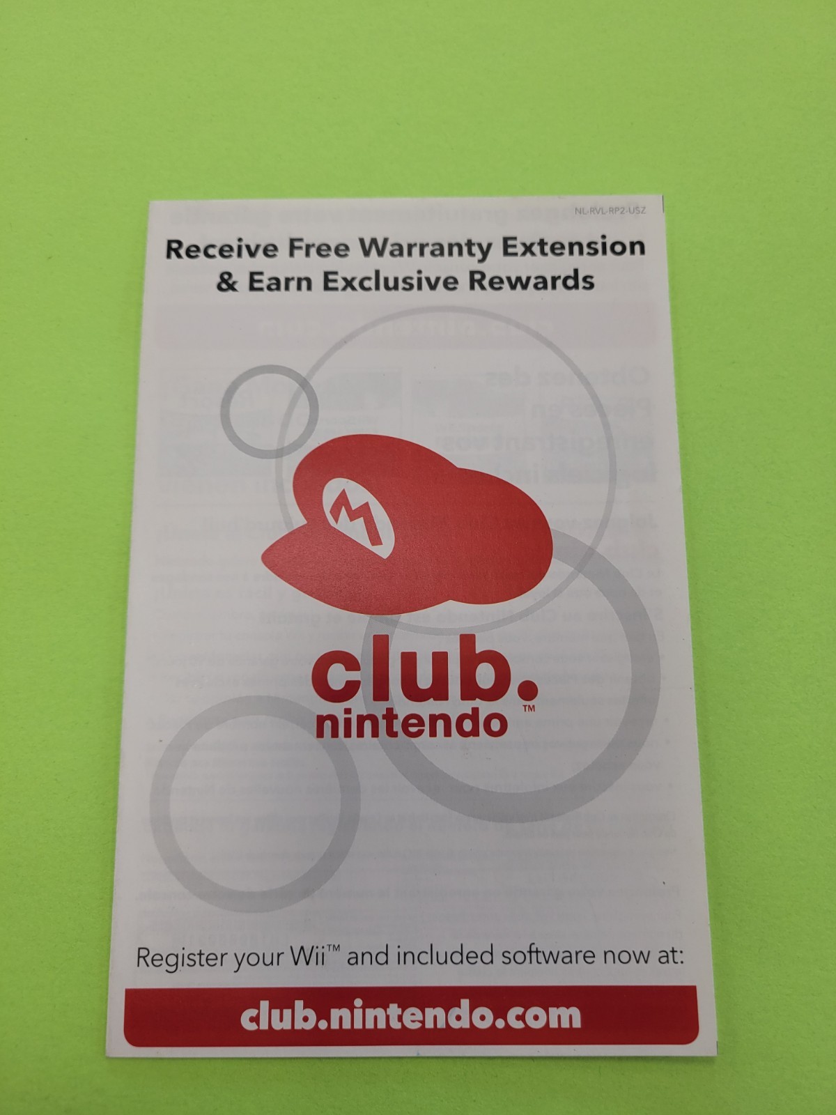 Nintendo Wii Club 2010 INSERT ONLY