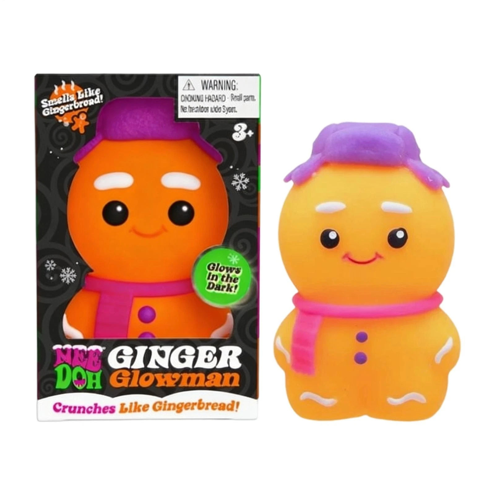 🔥ULTRA SUPER RARE NeeDoh Squishmas Ginger Glowman New In Sealed Box